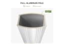 HOMALL Sonnenschirm 300x400 cm Ampelschirm Grau UV-Schutz 50+ Bild 5