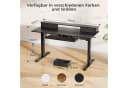 HOMALL Höhenverstellbarer Schreibtisch 140x60 cm Schwarz/Weiß Bild 1