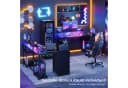 HOMALL Eck-Schreibtisch Schwarz mit LED, Schubladen & Steckdosen Bild 5