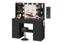 HOMALL Schminktisch mit LED-Beleuchtung & Spiegel Bild 1