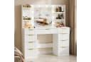 Furnicopia Schminktisch mit LED-Beleuchtung, 7 Schubladen & Stromversorgung Bild 3