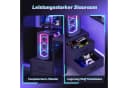 HOMALL Gamingtisch mit USB-Steckdose & RGB LED, Schwarz Bild 5