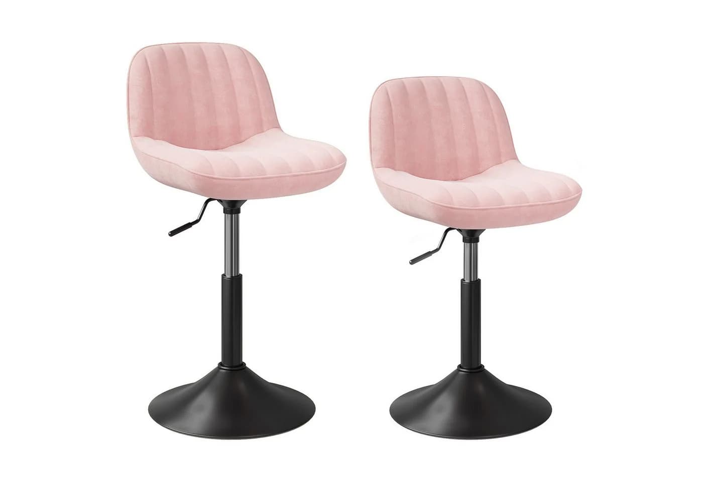 HOMALL Barhocker Höhenverstellbar Grau/Rosa/Weiß 360° Drehbar