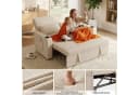 GUNJI Sofa 2-Sitzer Schlafsofa Beige Cord mit Schlaffunktion Bild 5