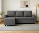 GUNJI L/U-Sofa mit Schlaffunktion Grau Bild 2