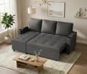 GUNJI L/U-Sofa mit Schlaffunktion Grau Bild 3