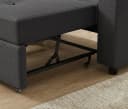 GUNJI L/U-Sofa mit Schlaffunktion Grau Bild 5