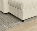 GUNJI Sofa L/U-Sofa mit Schlaffunktion Beige Veloursstreifen Bild 4