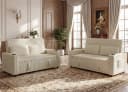 GUNJI Sofa Klappbares Doppelsofa Beige Bild 1