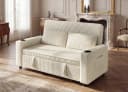 GUNJI Sofa Klappbares Doppelsofa Beige Bild 2