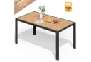 GUNJI Gartentisch 150/180x80cm Aluminiumtisch Holzoptik Bild 2