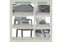 HOMALL Gartenstuhl Stapelbar Aluminium Grau Wetterfest Bild 5