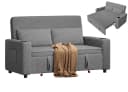 GUNJI Sofa Mit Bettfunktion, Cordsofa Mit Getränkehaltern, Ausziehbares Doppelschlafsofa Bild 2