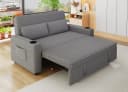GUNJI Sofa Mit Bettfunktion, Cordsofa Mit Getränkehaltern, Ausziehbares Doppelschlafsofa Bild 3