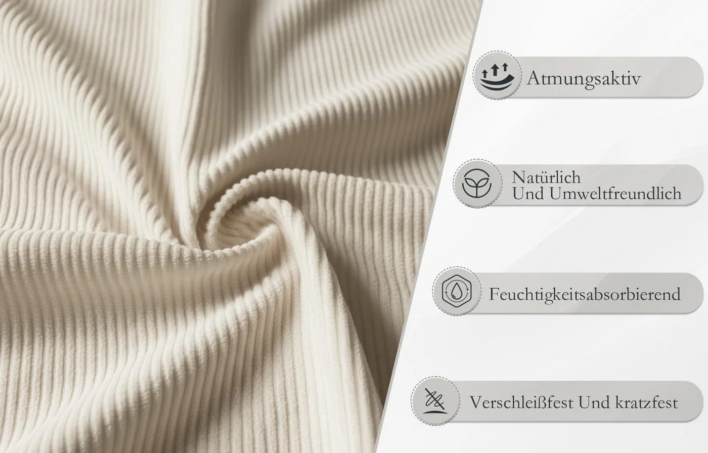 GUNJI Ecksofa L-Form/U-Form mit Stauraum und Schlafunktion - Bild 4