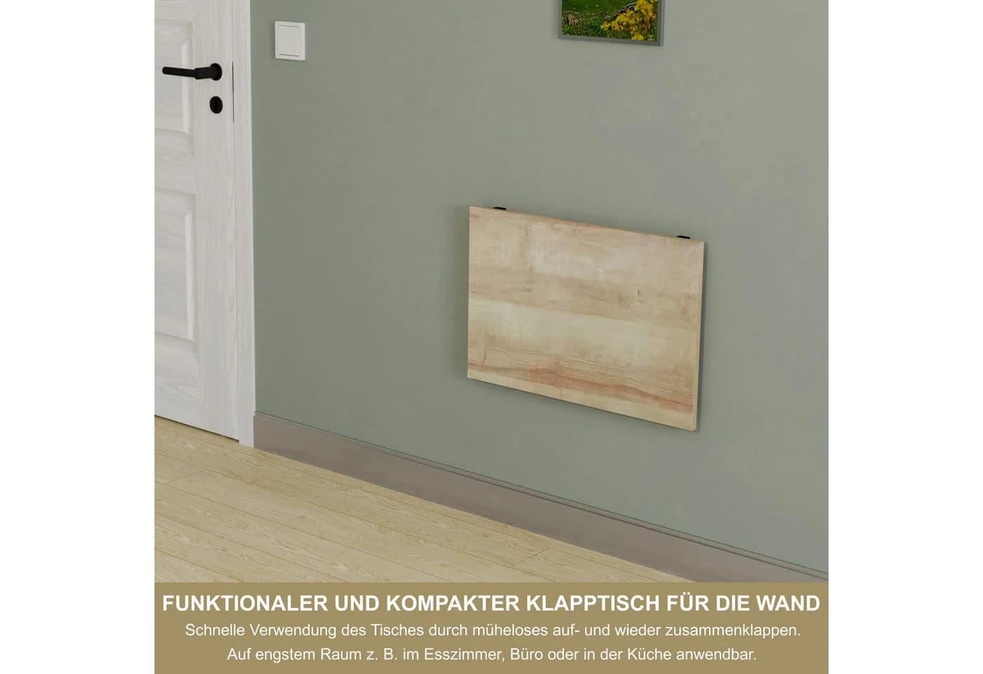 KDR Produktgestaltung Wandklapptisch Eiche Schwarz - Bild 3
