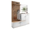 moebel-dich-auf Kompaktgarderobe COMO mit Schuhschrank und Spiegel Lamellenoptik Bild 2
