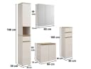 moebel-dich-auf Badmöbel-Set LONDRES, 4-St., Hochschrank, Spiegelschrank, Wbu, Kommode, Kaschmir oder Anthrazit Bild 5