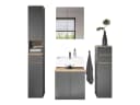 moebel-dich-auf Badmöbel-Set LONDRES, 4-St., Hochschrank, Spiegelschrank, Kommode, Anthrazit, Cremona Eiche Bild 1