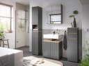 moebel-dich-auf Badmöbel-Set LONDRES, 4-St., Hochschrank, Spiegelschrank, Kommode, Anthrazit, Cremona Eiche Bild 2