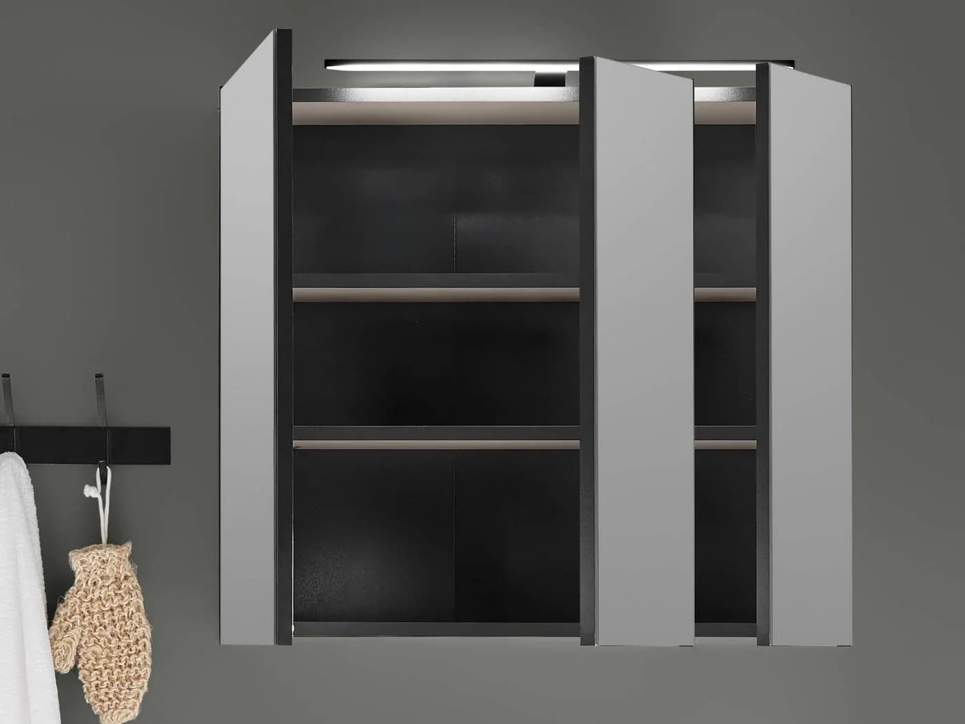 moebel-dich-auf Badezimmerspiegelschrank VENEZIA 80 cm LED-Beleuchtung - Bild 4