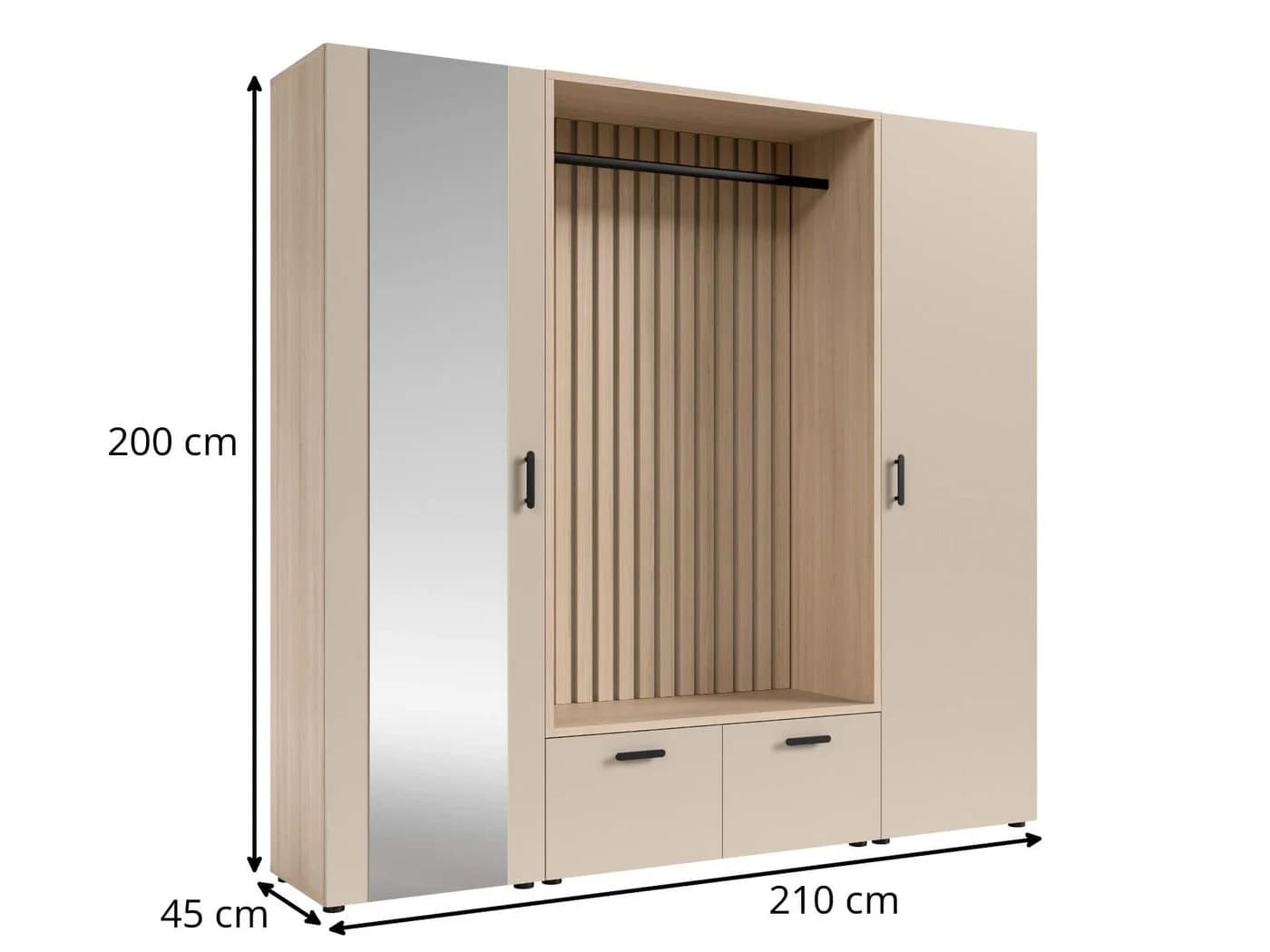 moebel-dich-auf Kompaktgarderobe MODENA 3-tlg. Weiß - Bild 5
