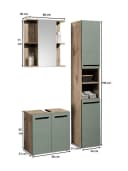 VALENCIA Badezimmer-Set mit Hochschrank, Unterschrank & Spiegelschrank Bild 3