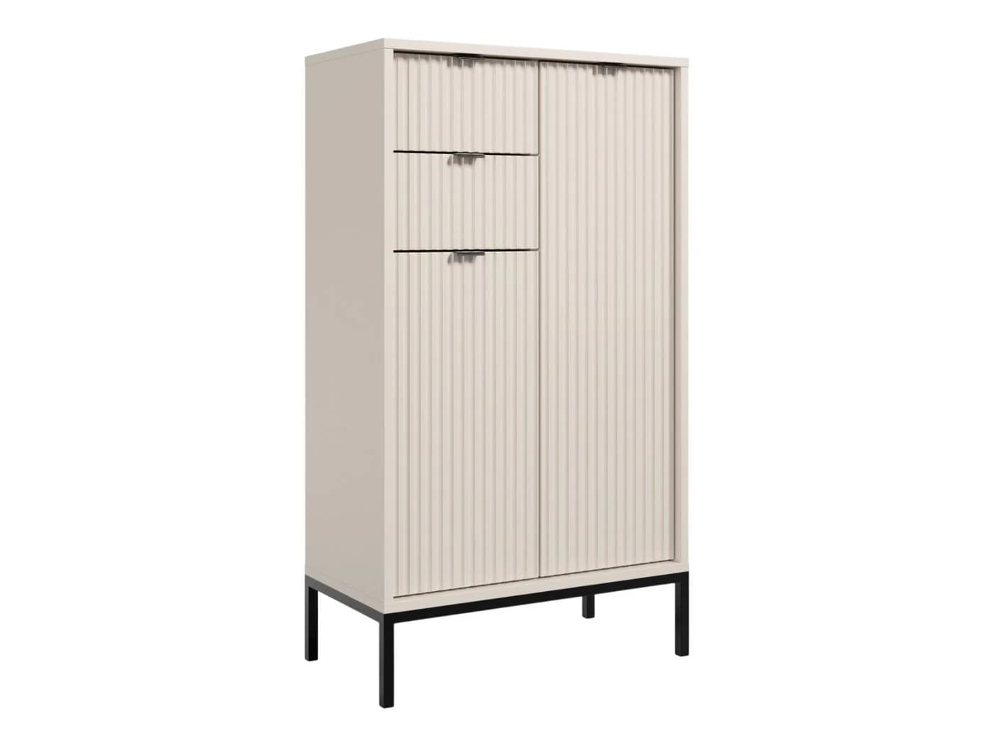 moebel-dich-auf Highboard CASTELLO Weiß MDF-Riffelung - Bild 2