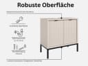 moebel-dich-auf Waschbeckenunterschrank CASTELLO mit MDF-Riffelungen Bild 4