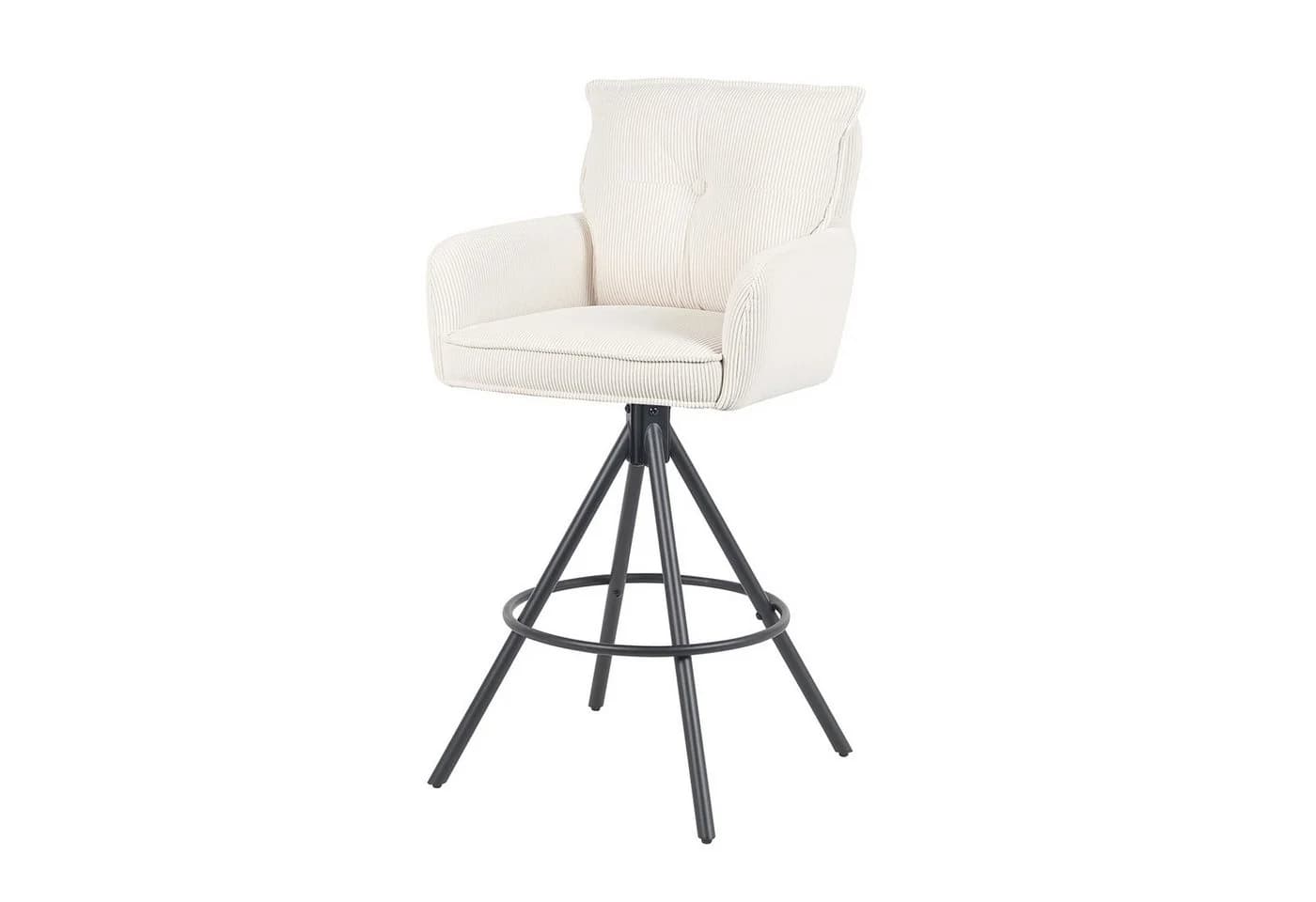DUBI Möbel Barhocker Kira Schwarz 360° drehbar 2er-Set - Bild 3