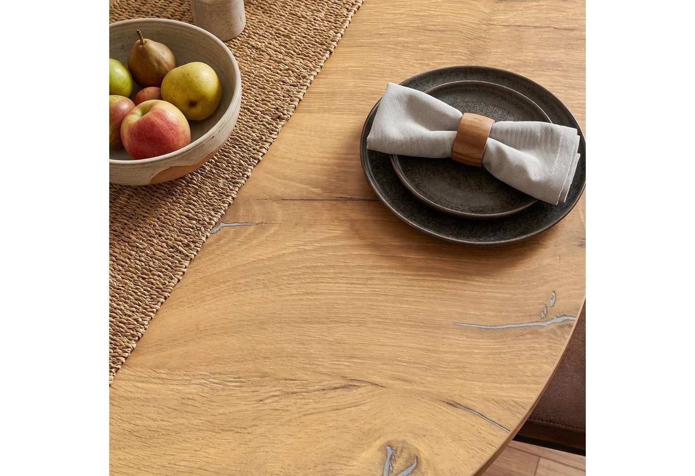 B&D home Esstisch TILL Metallgestell Schwarz/Weiß Ausziehbar 120-150cm - Bild 5