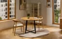 B&D home Esstisch NOA rund Metallgestell Schwarz Weiß Bild 2