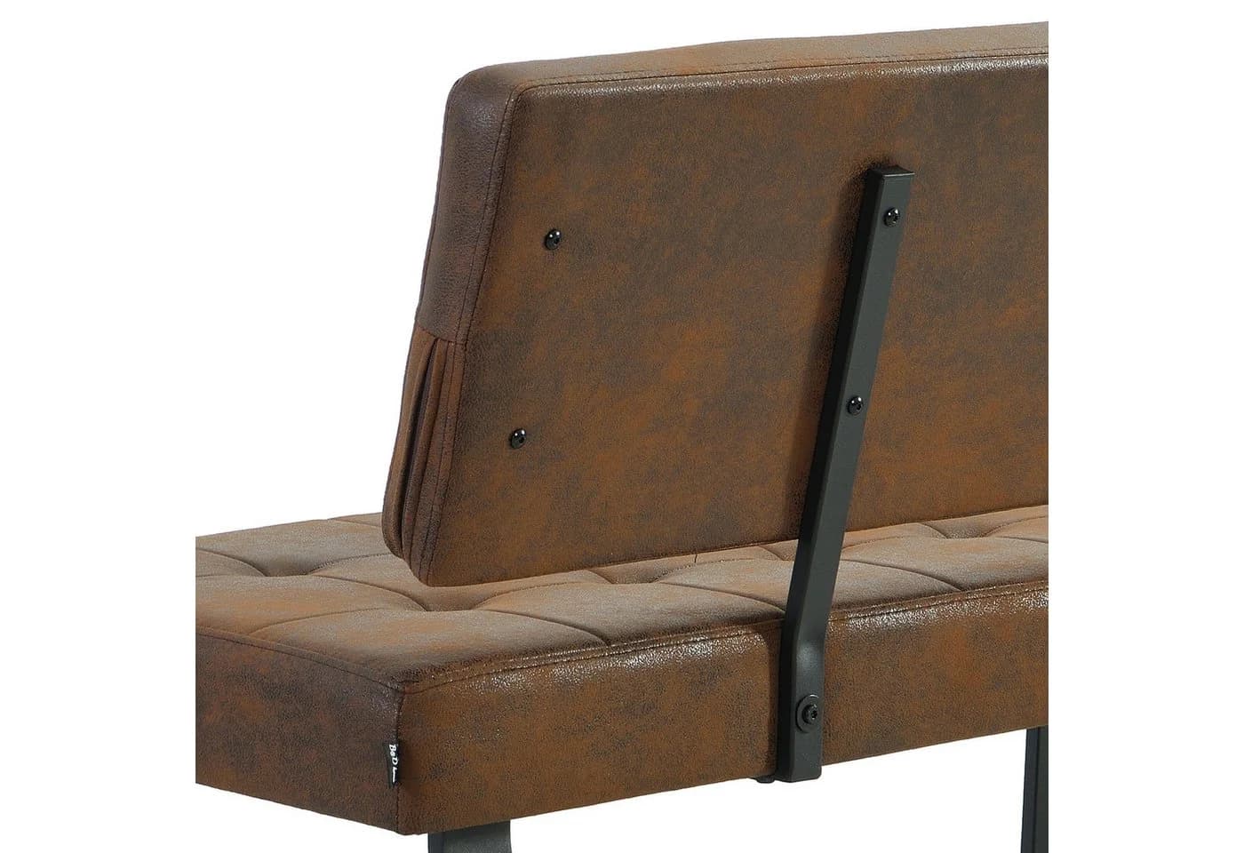 B&D home Essbank SIGFRID gepolstert Metallgestell Braun - Bild 5