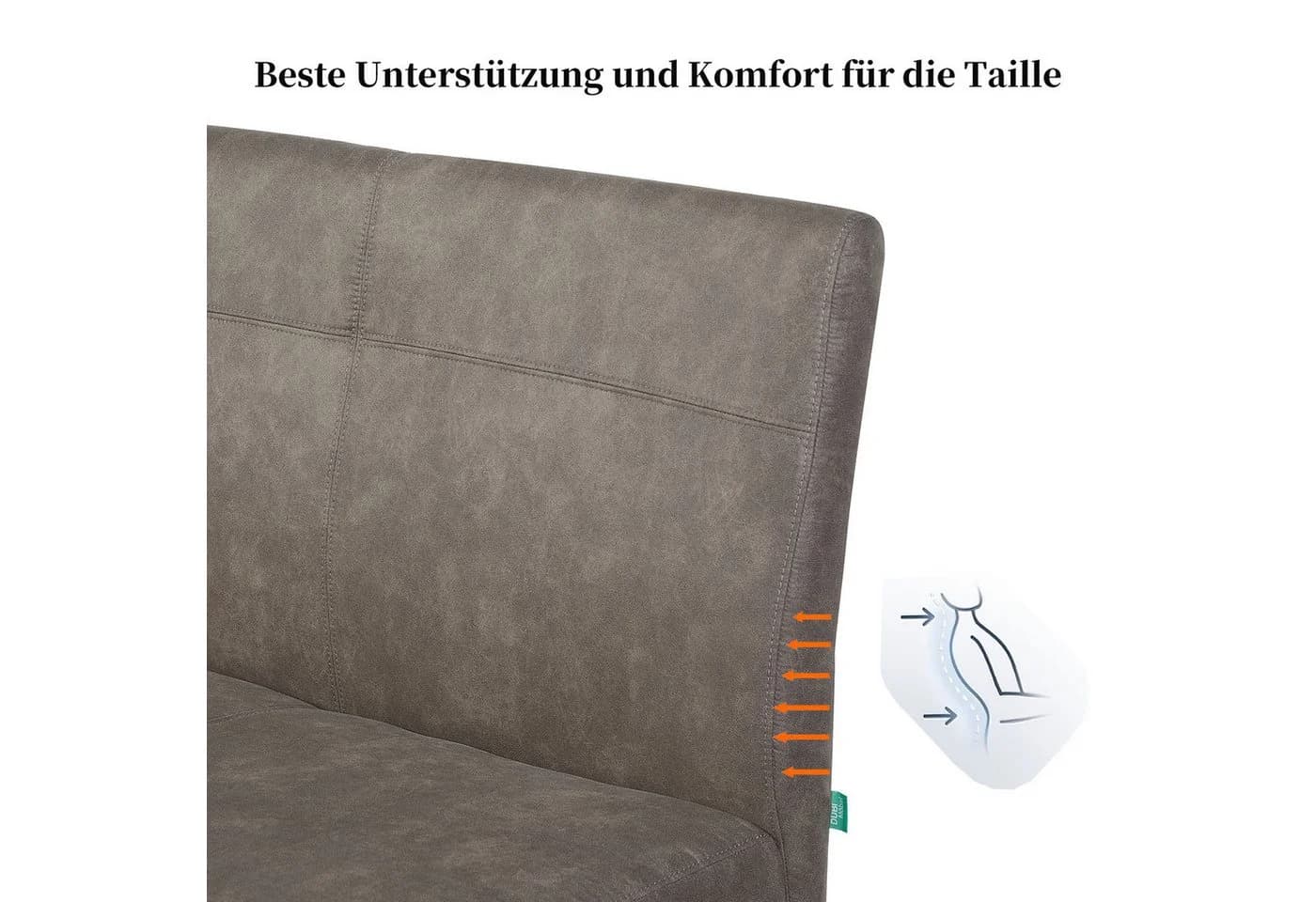 DUBI Möbel Essbank JOYCE Federkernpolsterung Metallgestell - Bild 5
