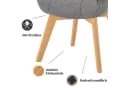 DUBI Möbel Polsterstuhl Mika-Nele 2er-Set Eiche geölt 360° drehbar Bild 4