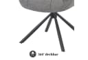 DUBI Möbel Polsterstuhl Mika-Luka 360° drehbar Grau Schwarz Bild 4