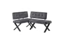 B&D home Eckbank EKA Industrial Style gepolstert Anthrazit Bild 2