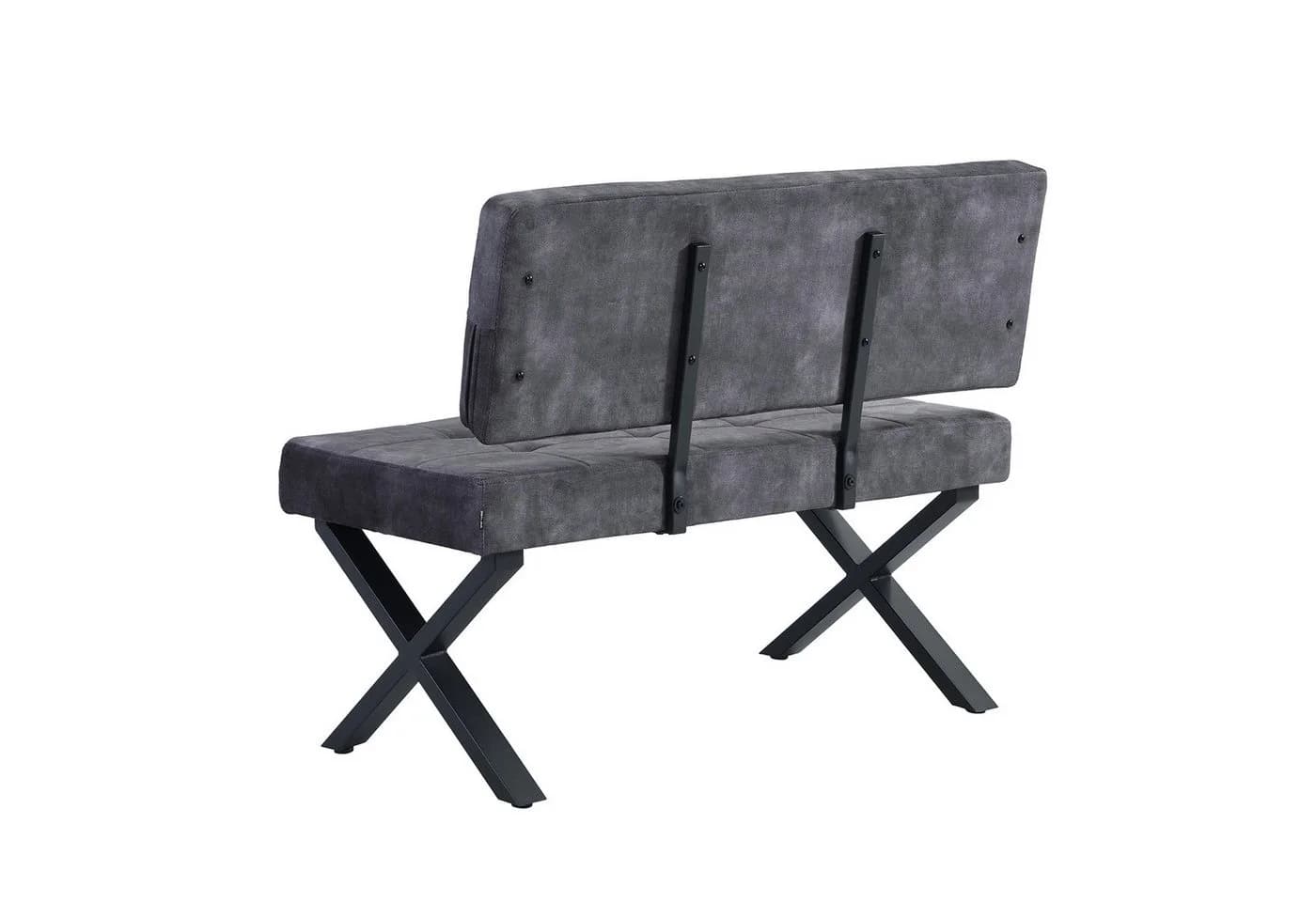 B&D home Eckbank EKA Industrial Style gepolstert Anthrazit - Bild 3