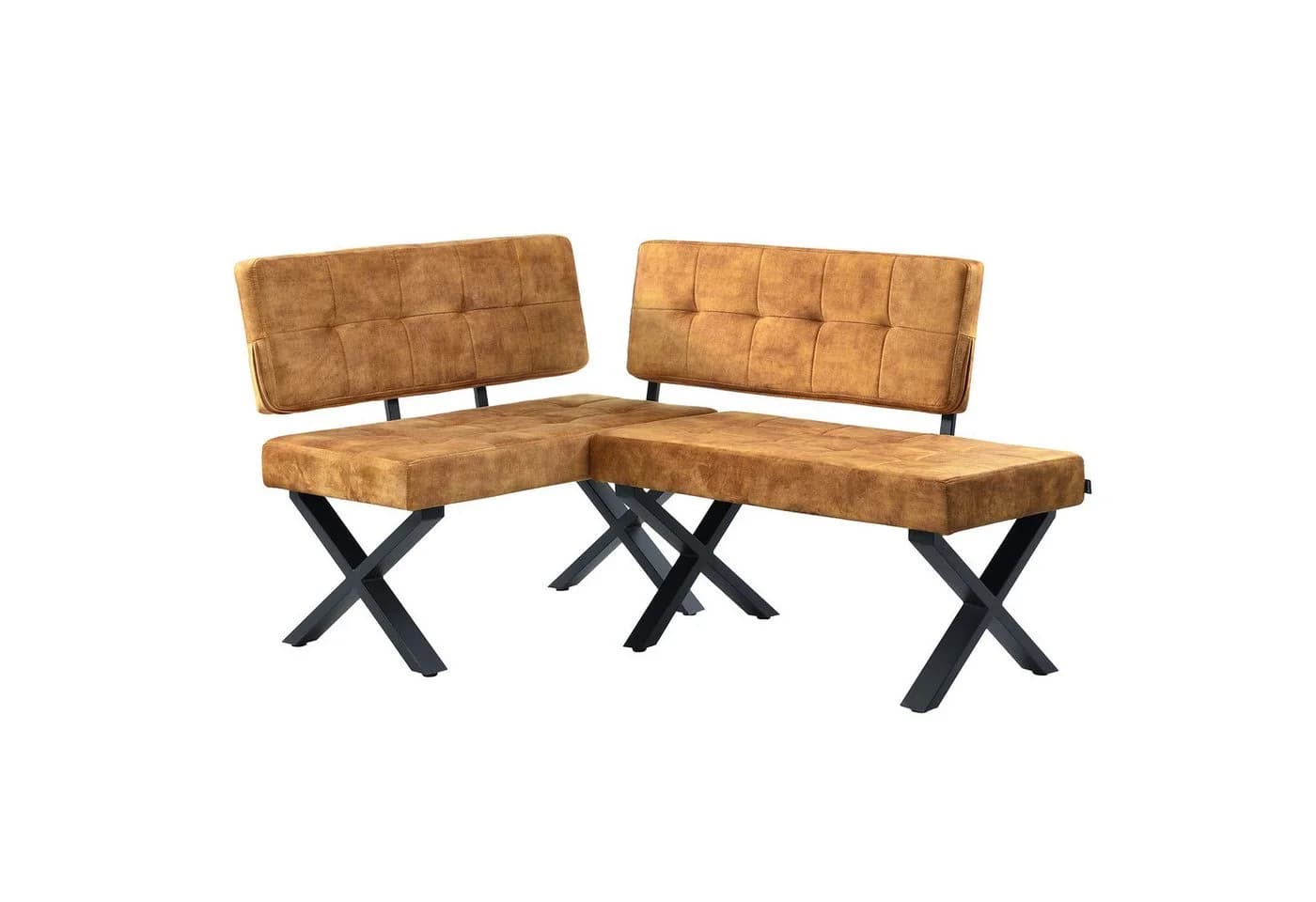 B&D home Eckbank EKA Industrial Style Gelb Gepolstert - Bild 2