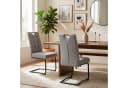 B&D home Freischwinger SOFIA Set 2 Stuhl Grau Metall Taschenfederkern Bild 4
