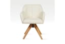 B&D home Polsterstuhl Daisy drehbar mit Armlehnen und Holzbeinen Bild 1