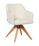 B&D home Polsterstuhl Daisy drehbar mit Armlehnen und Holzbeinen Bild 2