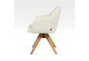 B&D home Polsterstuhl Daisy drehbar mit Armlehnen und Holzbeinen Bild 3