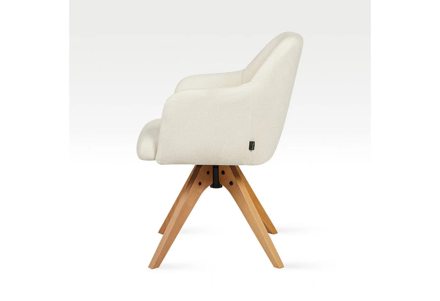 B&D home Polsterstuhl Daisy drehbar mit Armlehnen und Holzbeinen - Bild 3