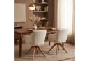 B&D home Polsterstuhl Daisy drehbar mit Armlehnen und Holzbeinen Bild 4