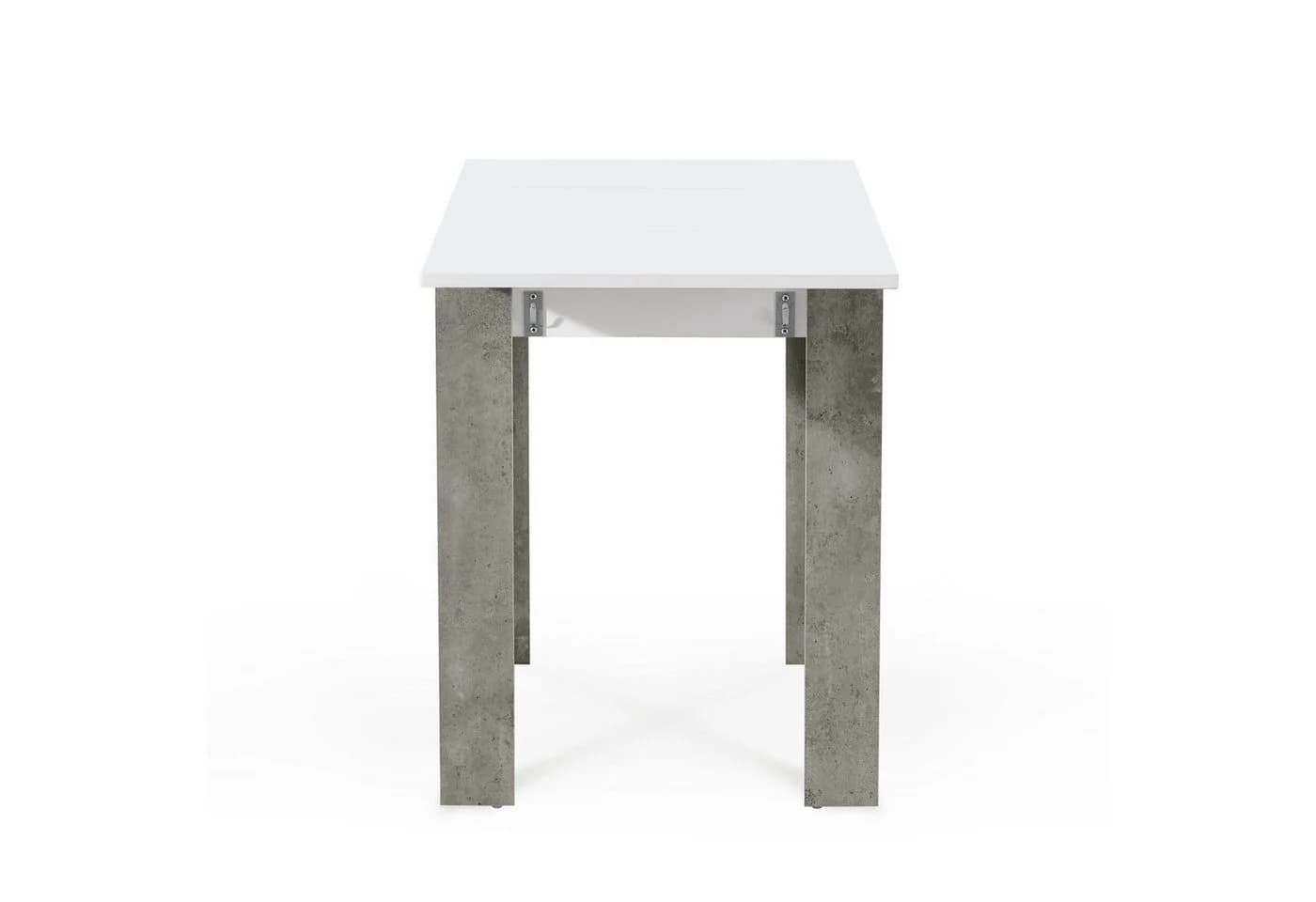 B&D home Esstisch LIVIUS ausziehbar Weiß/Beton - Bild 4