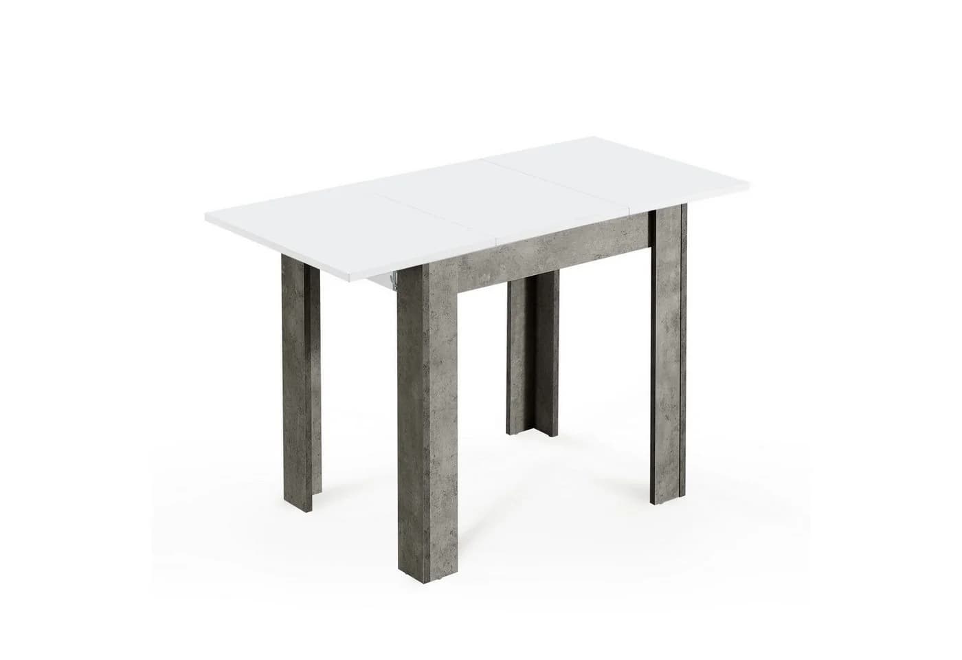 B&D home Esstisch LIVIUS ausziehbar Weiß/Beton - Bild 5