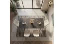 B&D home Essgruppe Mara & Vicka 5-tlg. Esstisch ausziehbar Samt Bild 4