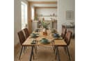 B&D home Essgruppe Mara & Vicka 5-tlg. Esstisch ausziehbar Samt Braun Bild 1