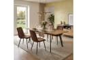 B&D home Essgruppe Mara & Vicka 5-tlg. Esstisch ausziehbar Samt Braun Bild 2